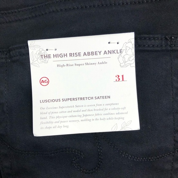 AG The Abbey Sateen High-rise Skinny Ankle Jeans - Picture 5 of 8